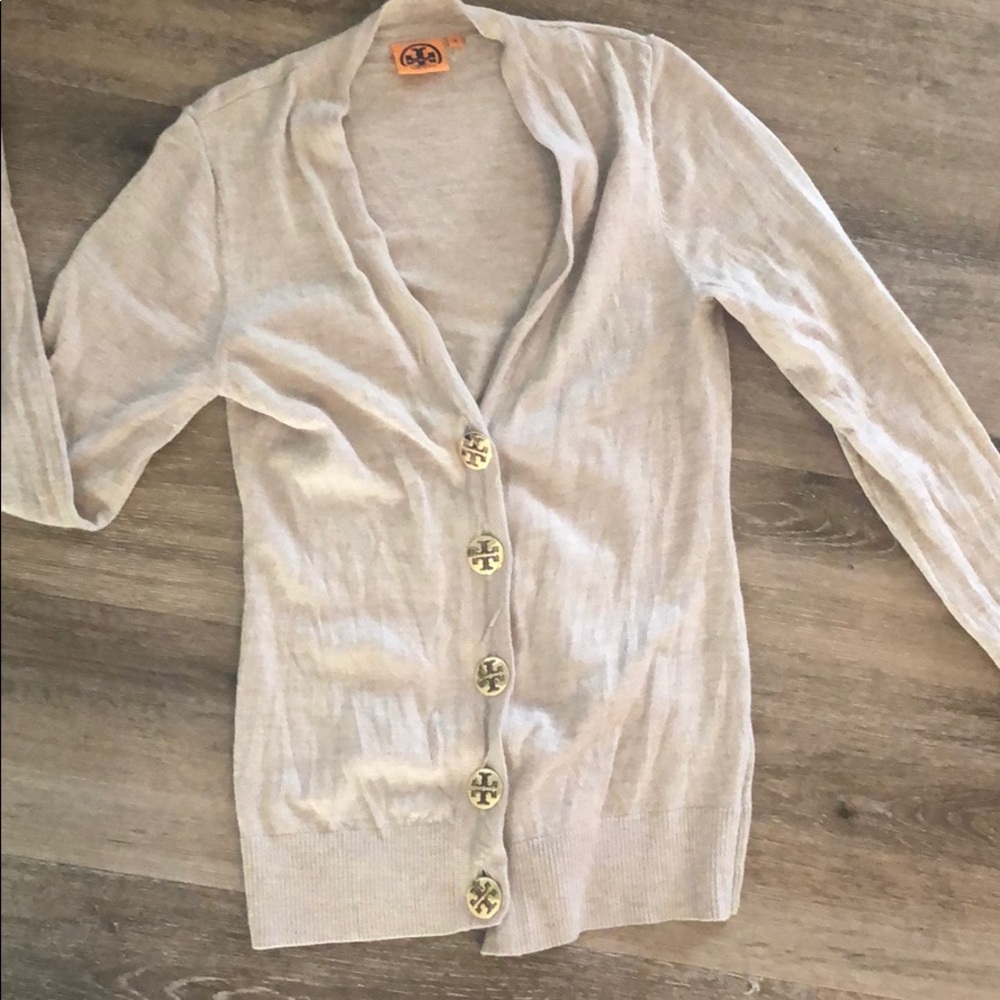 Tory Burch light brown cardigan